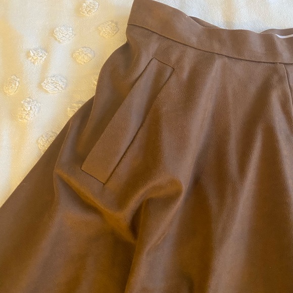 Anthropologie/Matison Stone Suede Skater Skirt, Small - Picture 7 of 13